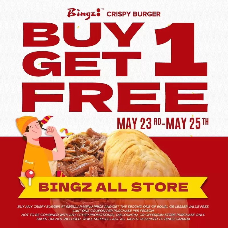 [Bingz Burger] GTA BOGO crispy Bingz burger May23-25