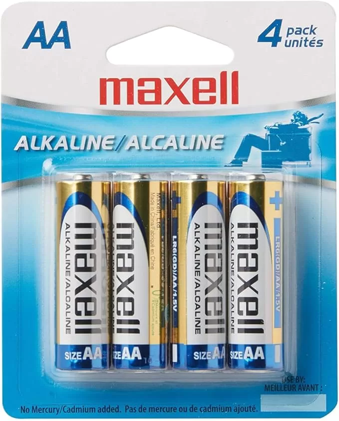 [Amazon.ca] Maxell AA Alkaline Batteries  – 4 Pack $1.39 (all time low)