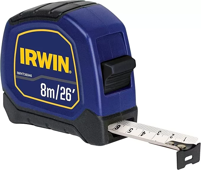 [Amazon.ca] IRWIN Bi-Material Tape Measure, 26-ft Metric & Imperial – $6.99 (35% off)