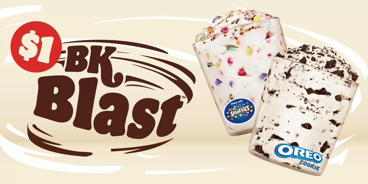[Burger King] $1 BK blast online/app National Ice Cream Day  July 20