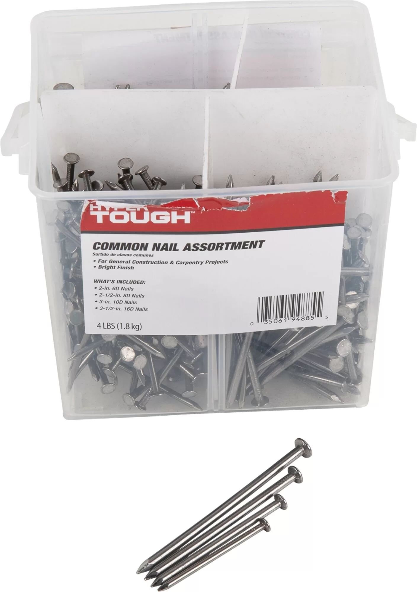 [Princess Auto] 4 lb Tub of Assorted 2 to 3 1/2 inch Common Nails $4.51  YMMV