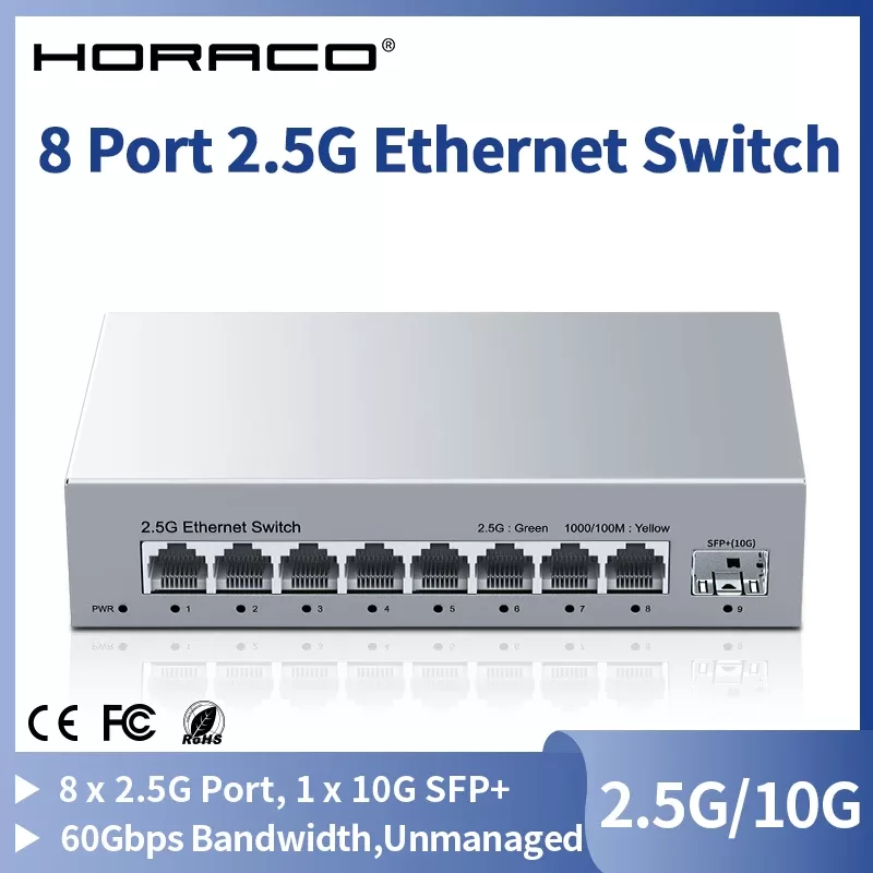 [AliExpress] $53.48 – 20%  for 8+1 port 2.5G ethernet switch