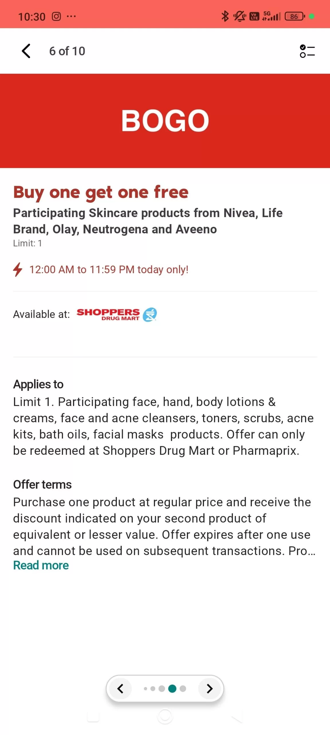 [Shoppers Drug Mart] BOGO Skin Care Brands [Life, Aveeno, Neutrogena, Nivea, Olay] (Might be targetted?) TODAY ONLY
