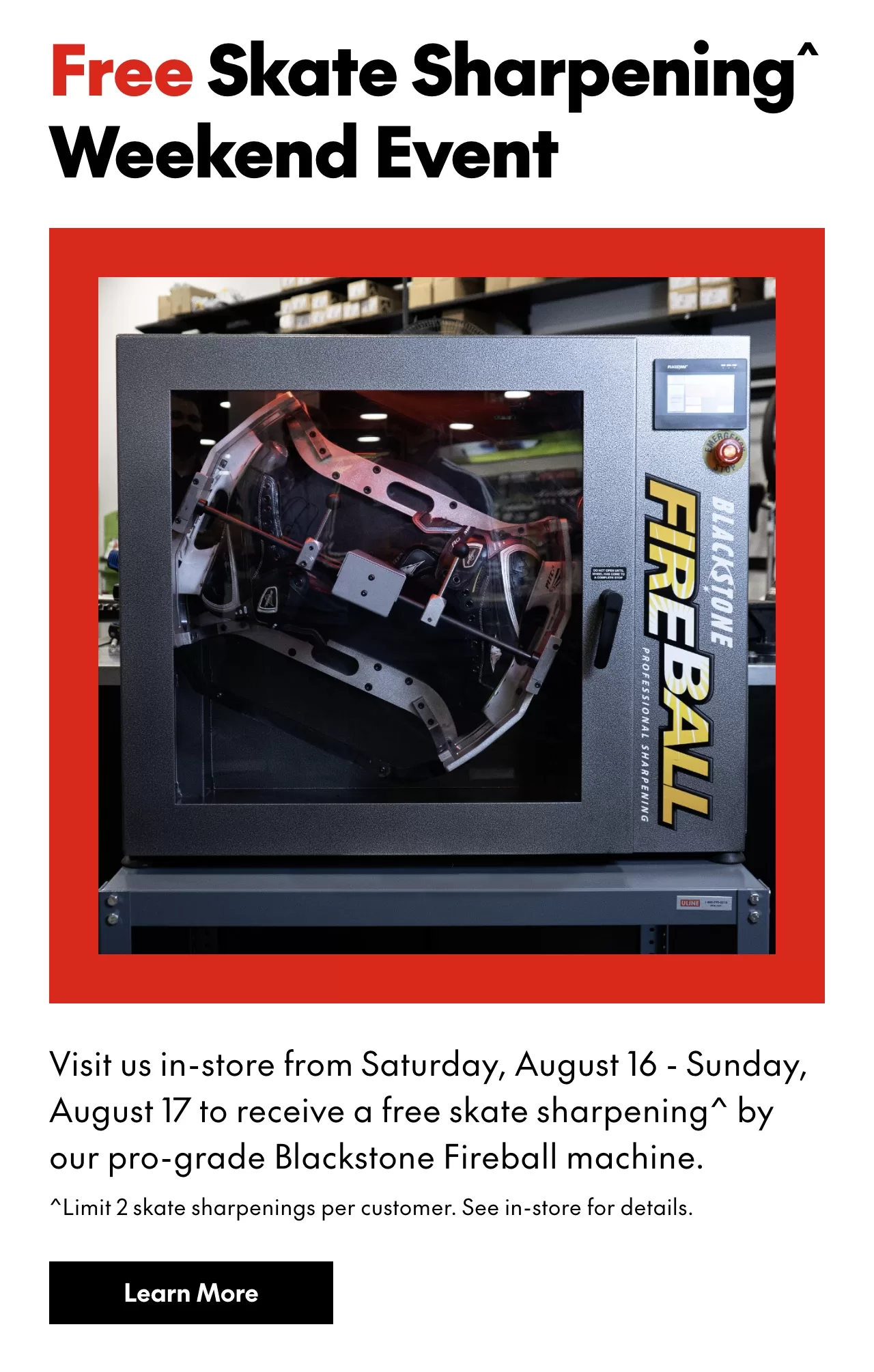 [Sport Chek] Free Skate Sharpening Event (August 16-17)