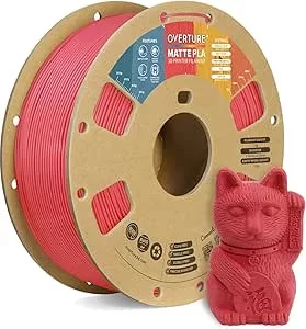 [Amazon.ca] OVERTURE Matte RED PLA 3D Printer Filament 1.75mm, 1kg Spool (2.2 lbs) – $12.99 (50% off)